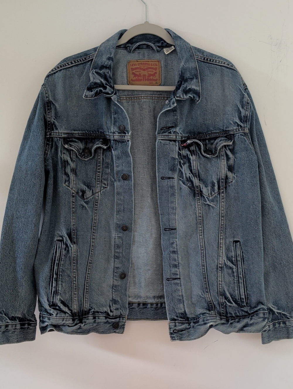 Levi's Men's Blue Washed Denim Jacket XL